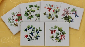 15x15 Fliesen Dekor Beeren Obst Erdbeere Blaubeere Himbeere (tile berry fruit)  - Bild 1 von 2