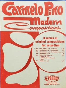 Accordion Sonata Moderne OP 2 First Movement By Carmelo Pino Sheet Music Book - Picture 1 of 2