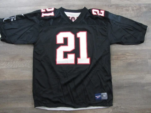 Atlanta Falcons Eric Metcalf Reebok Reversible NFL Football Jersey 48 Black Gray Cover