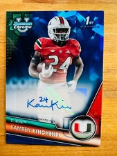 2023 Bowman Chrome University Sapphire Kamren Kinchens Auto Miami Hurricanes