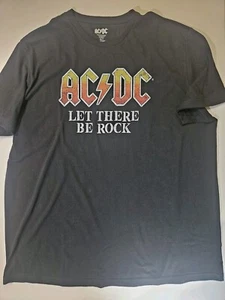 ACDC T-Shirt Mens XLT Black Red Orange Retro Music Band Rock Graphic Tee - Picture 1 of 5
