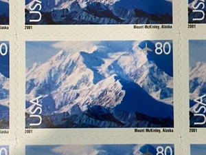 Mount McKinley USPS $0.80 Stamps, Full Sheet of 20, Unused/MNH - Picture 1 of 2