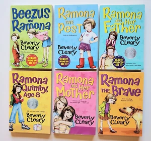 Ramona Lot of 6 by Beverly Cleary Pest, Beezus, Age 8, with Mother, with Father - Imagen 1 de 11