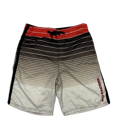 CSS Men Size 33 (Measure 31x9) Gray Striped Texas Tech Red Raiders Board Shorts Cover