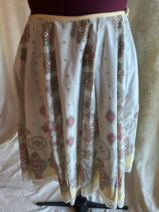 Women-Jr. Teen circle skirt "MY MICHELLE" NWOT cream w yellow/trim. Sz 5/6 - Picture 1 of 4