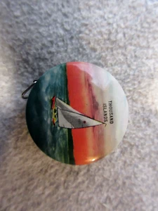 1950's CELLULOID TAPE MEASURE  THOUSAND ISLANDS US/Canada Border WORKS Made USA - Picture 1 of 4