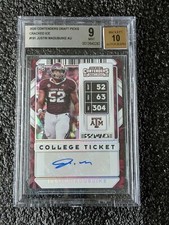 2020 Contenders Draft Picks JUSTIN MADUBUIKE Cracked Ice RC Auto  # /23 - BGS 9