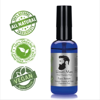 Men's Organic Face Serum - Hydrating, Argan Oil, Vegan, Acne & Ageing Skin 50ml - Image 1 of 4
