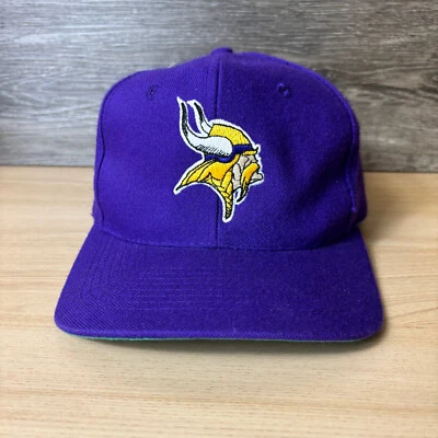 Vintage Minnesota Vikings Hat Cap Snap Back Purple Wool Blend Twins Enterprise - Image 1 of 4