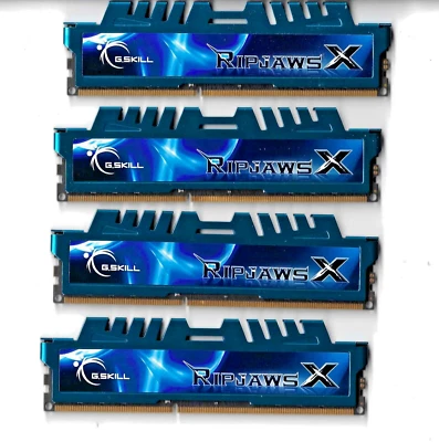 G.SKILL RIPJAWS F3-1600C9Q-32GXM, DESKTOP MEMORY, 4 UNITS 32GB EA. (8GBx4) DDR3 - Image 1 of 3