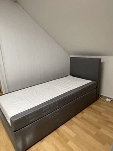 boxspringbett 90 x 200 grau von Dänisches Bettenlager - Bild 1 von 5