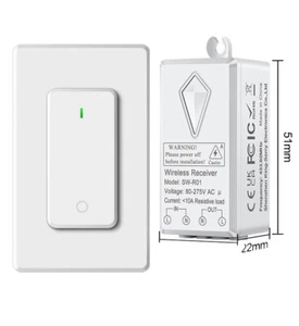 Wireless Light Switch 433MHz Remote Control For LED Lamp Removable Wall Bracket - Picture 1 of 17