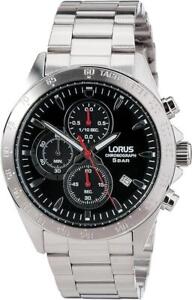 Lorus RM363GX9 Herrenuhr Analog Chronograph Armbanduhr 43 mm silber