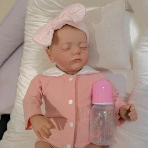 19in Finished Reborn Doll Newborn Baby w/ Cloth Body Girls Alessia Birthday Gift - Bild 1 von 5