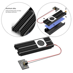 M.2 SSD SATA NGFF Lüfter Kühlkörper Aluminium mit Therma Pad Unterstützung 4 - Afbeelding 1 van 12