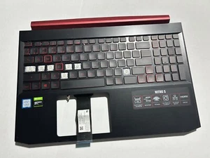 OEM Acer Aspire Nitro AN515-43 Palmrest RED US Backlit Keyboard AP2K1000411 - Afbeelding 1 van 4