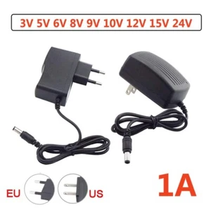 1A Power Supply Adapter US/EU Power Charger DC 3V 5V 6V 8V 9V 10V 12V 15V 24V - Picture 1 of 18