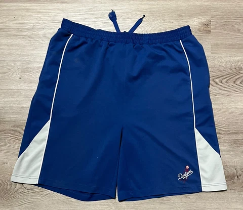 LA Dodgers MLB True Fan Gym Athletic Shorts Adult XL Blue Los Angeles Mens Cover