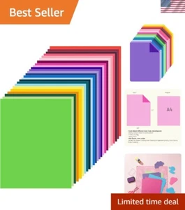 200 Colored Cardstock Paper,Colorful Card Stock 250 GSM Heavy Weight Craft Pa... - Picture 1 of 7