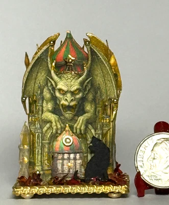 Artisan The Mischievous Cat Asylum Toy Theater Diorama 1:12 Dollhouse Mini OOAK - Image 1 of 4