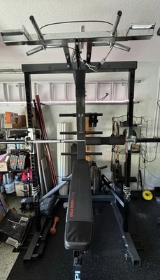 Máquina Ironmaster IM2000 Smith con cinturón en cuclillas, placa de prensa de piernas, mancuernas de 2x80 lb Foto 1 de 4