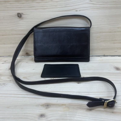 Cartera Bandolera Pequeña Banana Republic De Colección Cuero Marrón A Presión 7x4.5 Foto 1 de 4