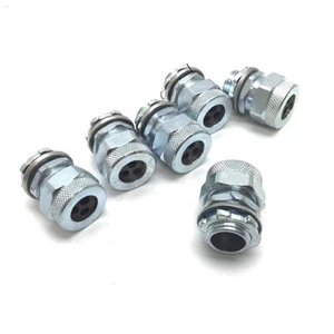 Lot of 6 Cord Grip Cable Gland, 3-Cable Plug, 5mm Diameter Cable Holes, 1/2" NPT - Picture 1 of 4