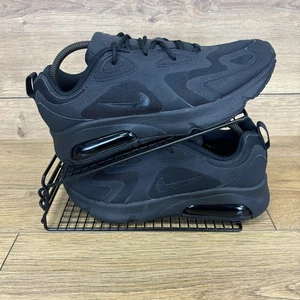 Nike Air Max Shoes Men’s Size UK 8.5 Triple Black Gym Running Trainers Bubble - Picture 1 of 10