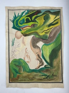 Salvador Dalì COA dipinto arte disegno originale carta vintage firmato - Foto 1 di 3