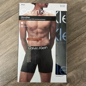 Calvin Klein Men Boxer Briefs, Underwear 5-Pack, Microfiber, MSRP $69.50 Size M - Picture 1 of 6