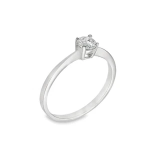18ct White Gold Diamond Engagement Ring - Size K½ - 0.25ct - Picture 1 of 5
