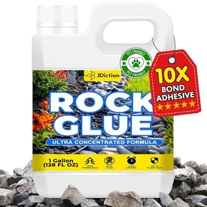 Rock Glue, 1Gallon Rock Glue for Landscaping, Fast-Dry Strong Mulch Glue for Pea - Picture 1 of 9