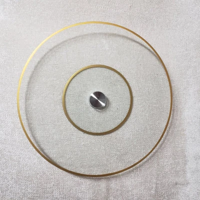 Vidro transparente Lazy Susan - Servidor 12,5" - Bandeja de condimento placa de vidro rotativa - Imagem 1 de 4