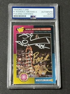 SHAWN MICHAELS & RAZOR RAMON 1995 WWF MAGAZINE SIGNED AUTOGRAPHED CARD PSA/DNA - Picture 1 of 2