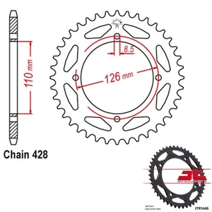 JT Sprockets Steel Rear Sprocket 428 Pitch 47 Tooth Suzuki RM65 (2003-2005) - Picture 1 of 2