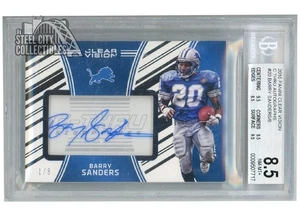 Autógrafo Barry Sanders 2016 Panini Clear Vision C-Thru #20 1/8 BGS 8,5 casi nuevo-como nuevo+ - Imagen 1 de 2