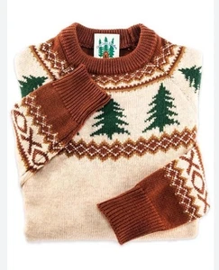 Acogedor suéter de cabina Kiel James Patrick para mujer L árbol de Navidad Fair Isle - Imagen 1 de 9