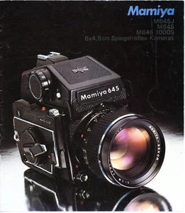 Prospekt MAMYA M645J M645 1000S 6x4,5cm Spiegelreflexkamera Broschüre (Y5261 - Picture 1 of 4