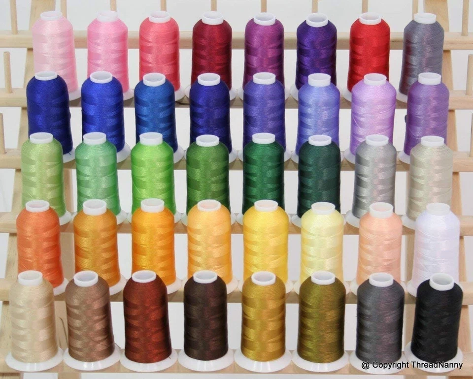 Premium Polyester Brother Machine Embroidery Thread Set of 40 Colors - Image 1 of 1