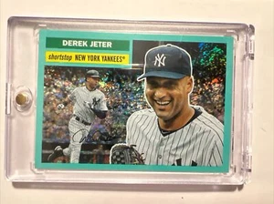 Derek Jeter 2023 Topps Archives Aqua Sparkle 56/75 NY Yankees - Picture 1 of 5