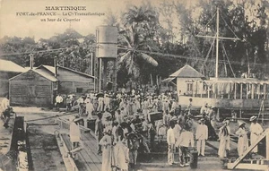 CPA MARTINIQUE FORT DE FRANCE LA Cie TRANSATLANTIQUE UN JOUR DE COURRIER - Picture 1 of 1