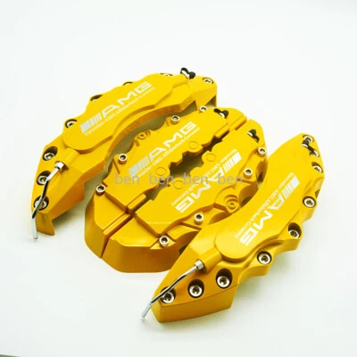 Juego de 4 cubiertas de pinza de freno de disco amarillas delanteras y traseras para Benz C/E  Foto 1 de 4