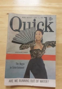 Quick Magazine August 13, 1951 Josephine Baker-Negro Entertainment Cover VGC - Picture 1 of 14