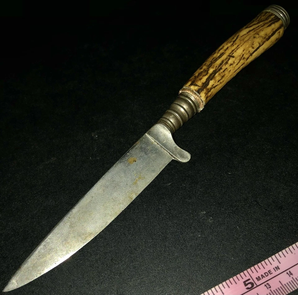 Original WW1 WW2 German Fighting Knife Perfect Blade Personnel Field Gear Dagger - Image 1 of 4