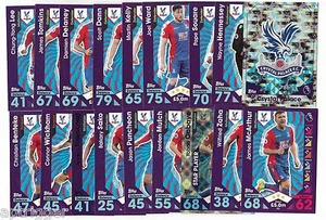 2016 / 2017 EPL Match Attax CRYSTAL PALACE Team Set (22 Cards) - Bild 1 von 2