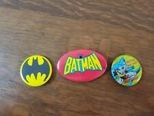 Vintage Batman Pinback Button Pin Lot of 3 DC Comics
