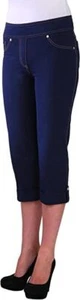 Nygard SLIMS Indigo Women Indigo Petite Cuff Detail Capri Size PS PM - Picture 1 of 3