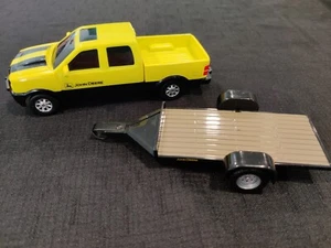 ERTL John Deere Extended Cab Pickup Truck Flat Bed Trailer - Picture 1 of 24