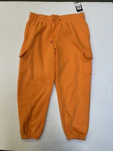 NWT Under Armour Playback Essential Fleece Cargo Jogger Sweatpants Orange SIZE X - Picture 1 of 4