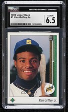 1989 Upper Deck Ken Griffey Jr #1 CGC 6.5 Rookie RC HOF